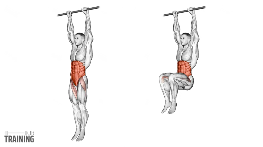 Hanging knee raise form