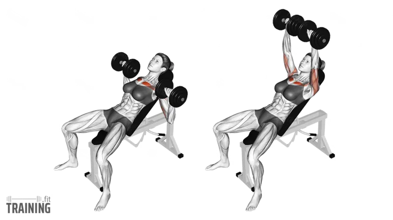 Incline dumbbell press form