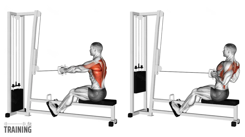 Seated cable row form
