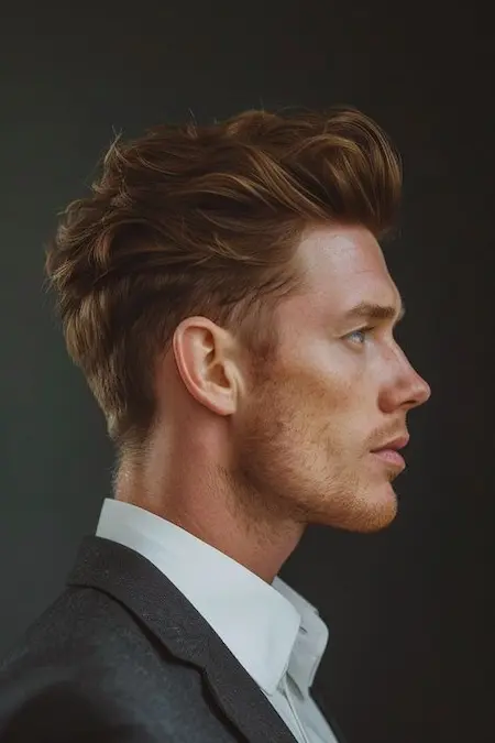 Sharp styled men's hair
