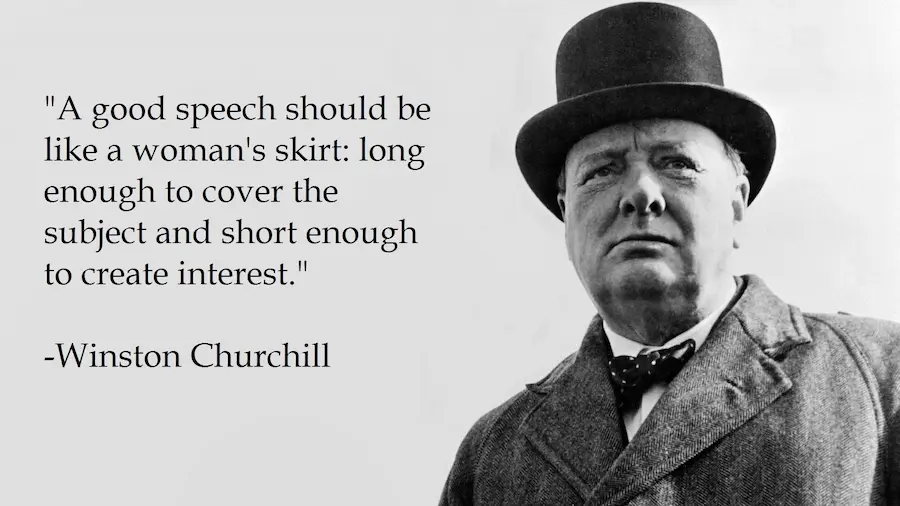 A good speech creates interest