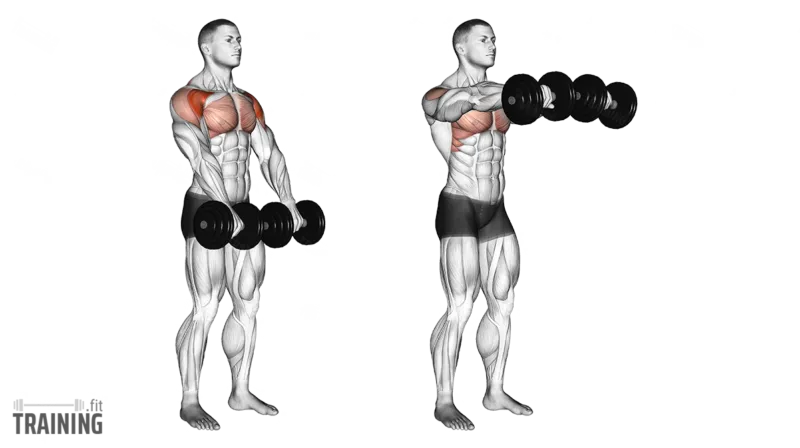 Dumbbell front raise